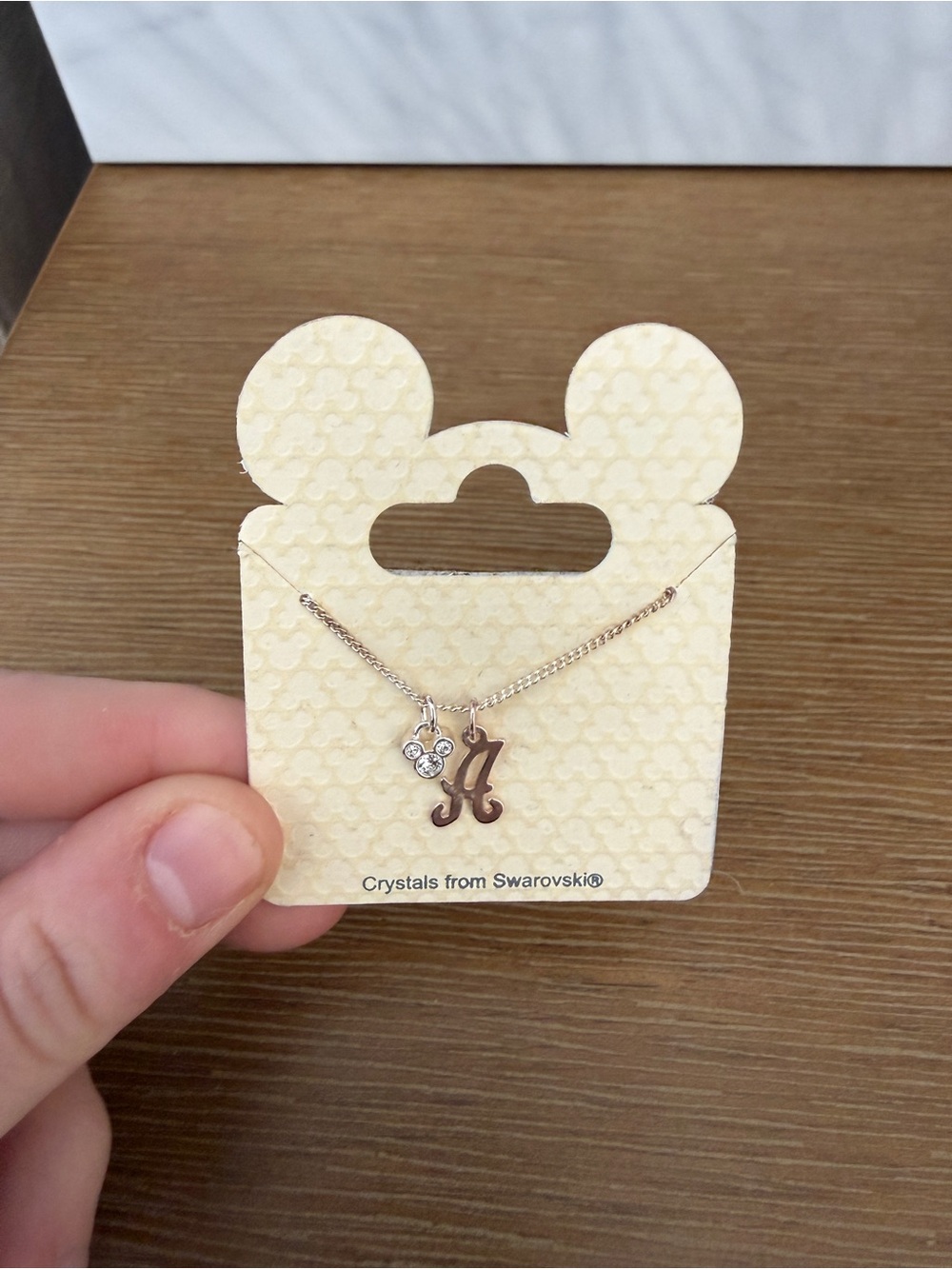 Disney “A” initial necklace crystals from Swarovski NWT